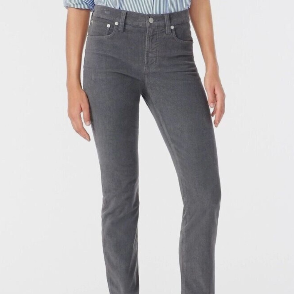 J. Crew Women's Gray Vintage Corduroy Straight Pants Size 27 Regular